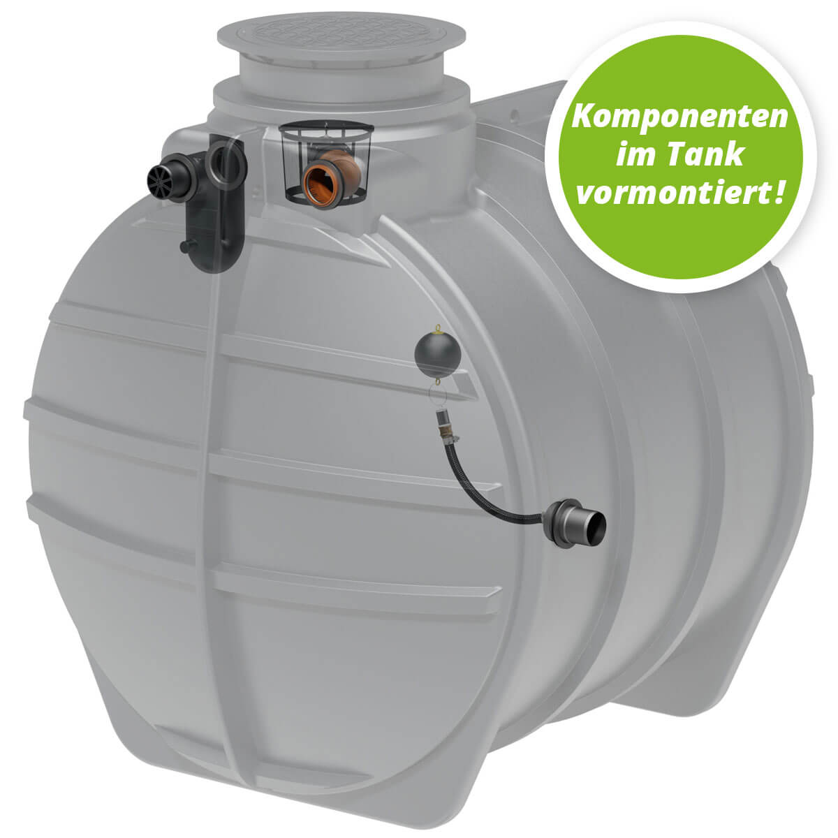AQa.Line Retentionszisterne 6000 L inkl. Abdeckung