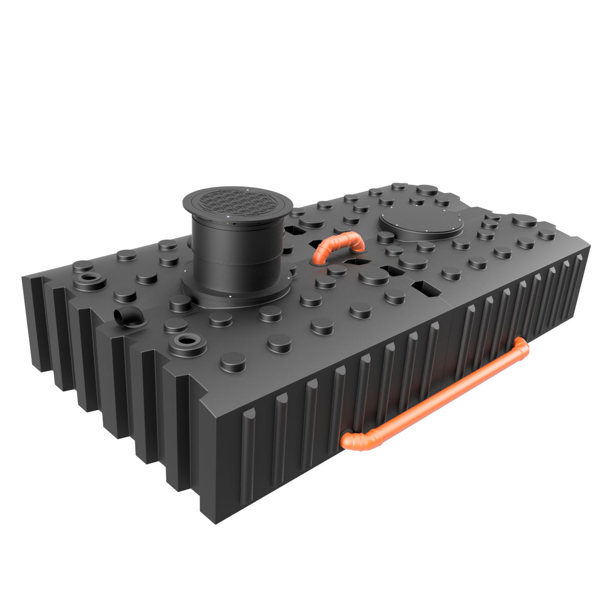 AQaLine-Flachtank-8000-L-GF-Dom-kurz-200-kg-AF800031 Flachtank Zisterne AQa.Line  8000 L inkl. Abdeckung