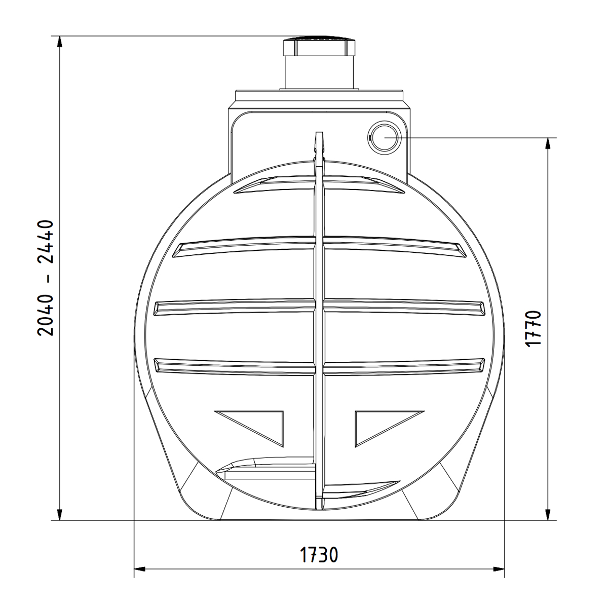 Sammelgrube_4450l_AA-44-0003_Ansicht_vorne