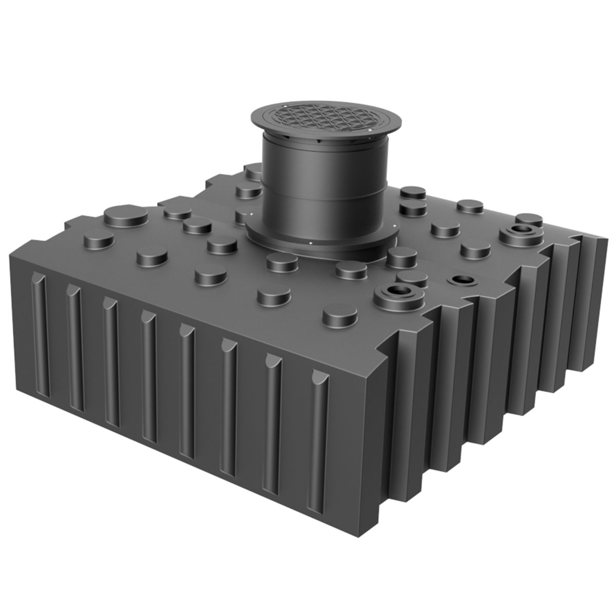 AQaLine-Flachtank-4000-L-oF-Dom-kurz-200-kg-AF410001-2023 Flachtank Zisterne AQa.Line 4000 L inkl. Abdeckung