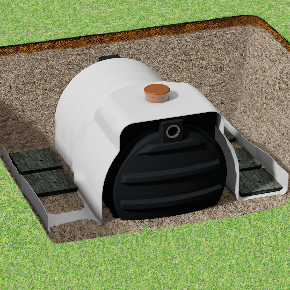 Auftriebssicherung Auftriebssicherung für Sammelgruben