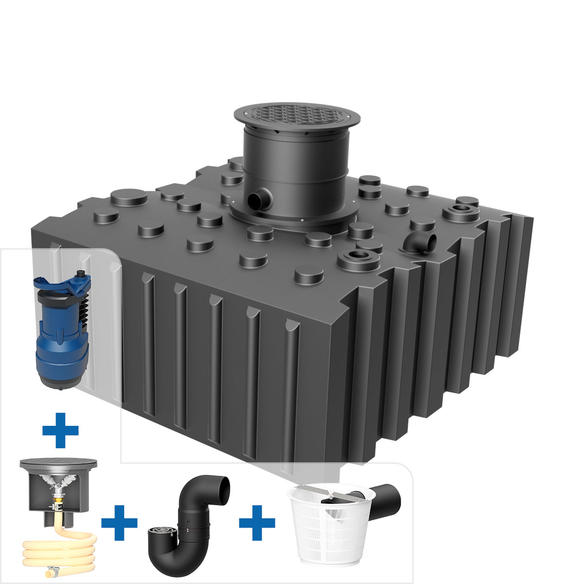 AQaLine-FT-5000-L-GA-Dom-kurz-200-kg-X80-AG50F111-2023 Garten- Komplettanlage AQa.Line 5000 L Flachtank inkl. Abdeckung