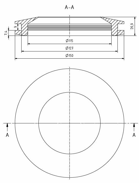 Lippendichtung Skizze