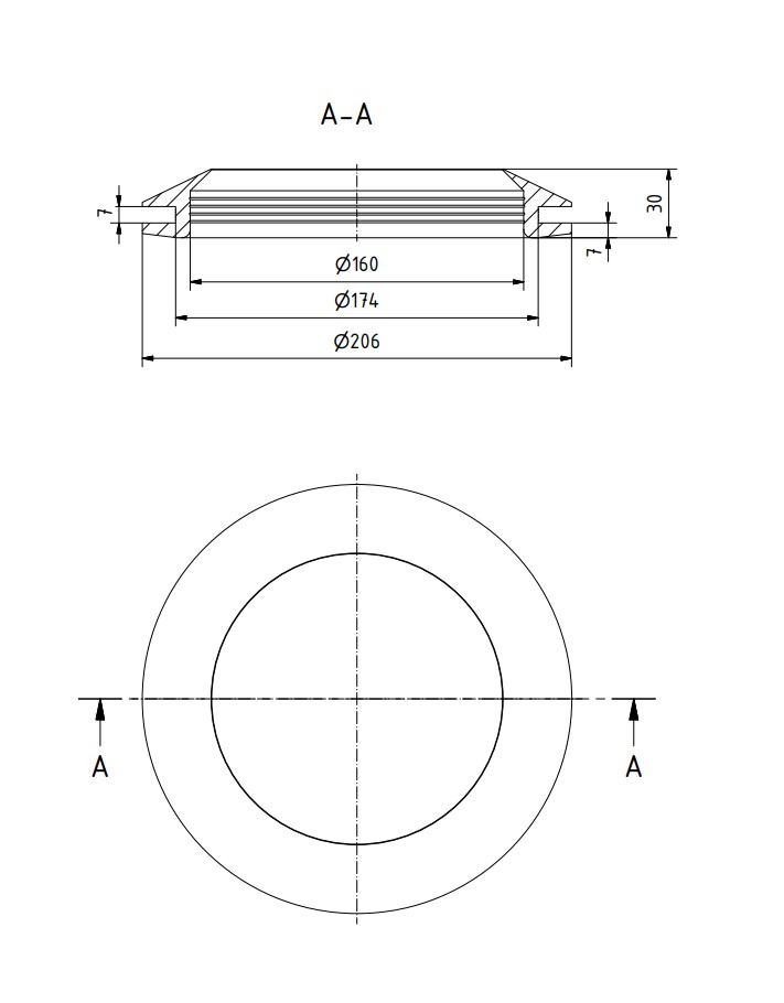 Lippendichtung Skizze