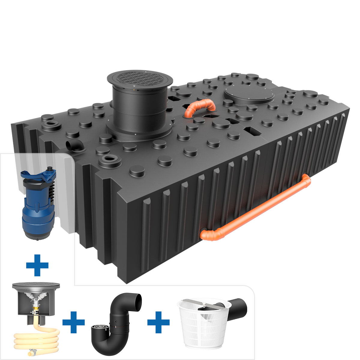 AQaLine-FT-10000-L-GA-Dom-kurz-200-kg-X80-AG10F111-2023 Garten- Komplettanlage AQa.Line 10.000 L Flachtank inkl. Abdeckung