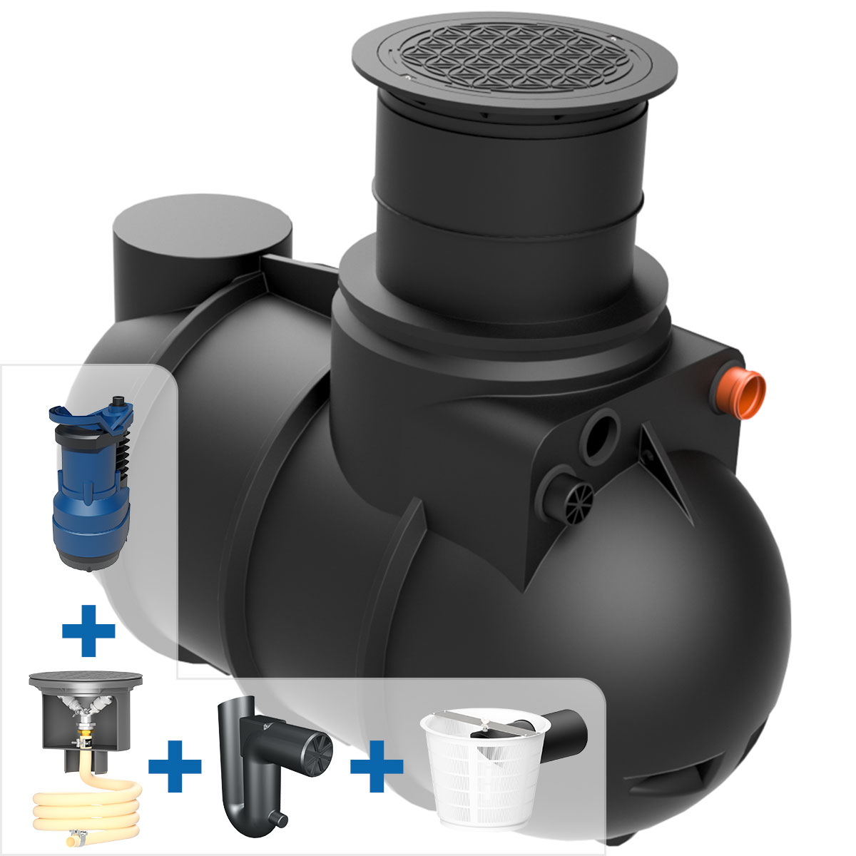 AQaLine-2000-L-GA-Dom-kurz-200-kg-X80-AG200111-2023 Garten- Komplettanlage AQa.Line 2000 L inkl. Abdeckung