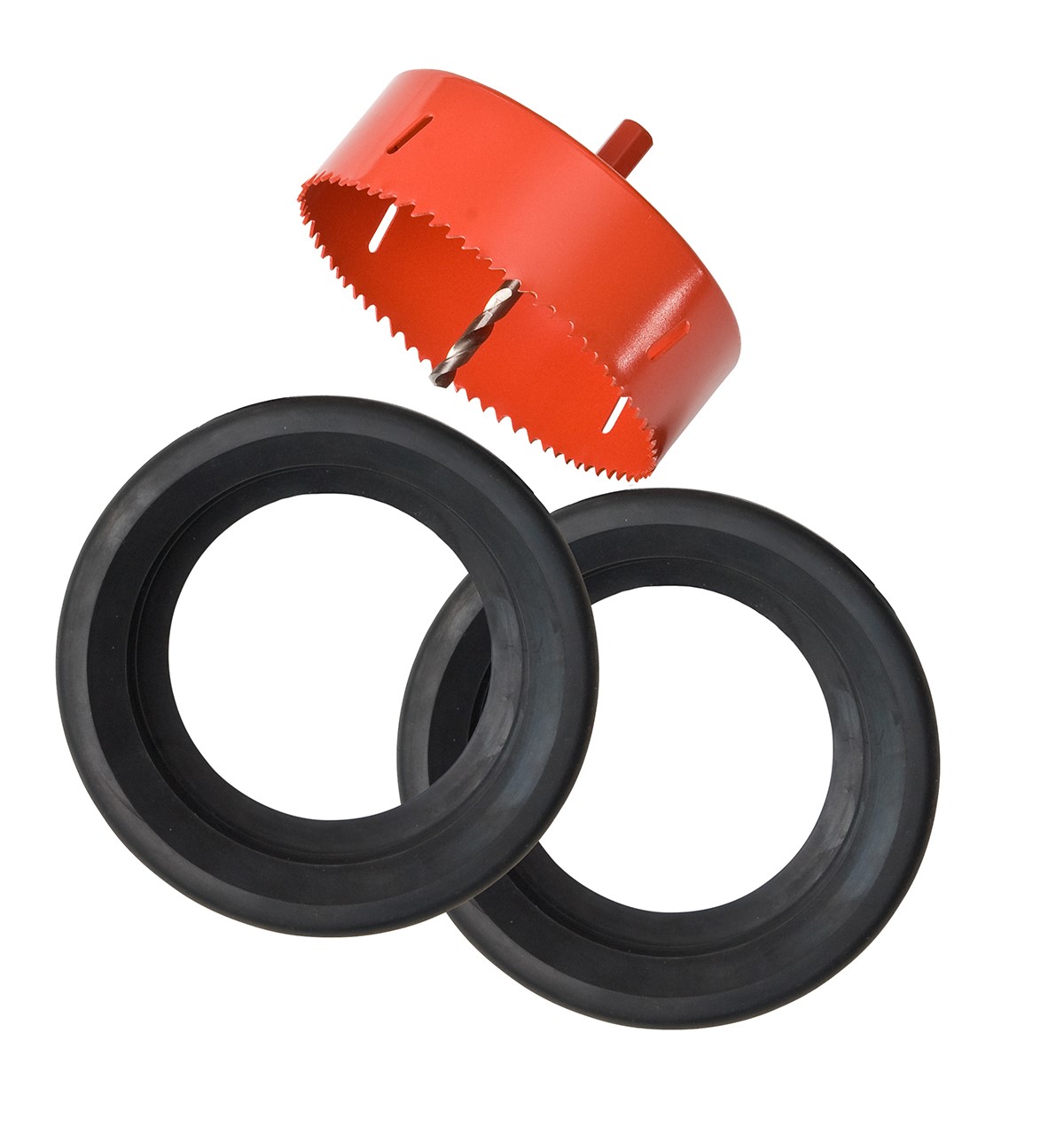 Montageset_2 Verbindungs- und Montageset - Lochsäge und 2 Gummilippendichtungen DN110