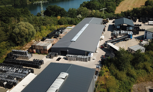 Hersteller Werk Hersteller Werk von oben fotografiert