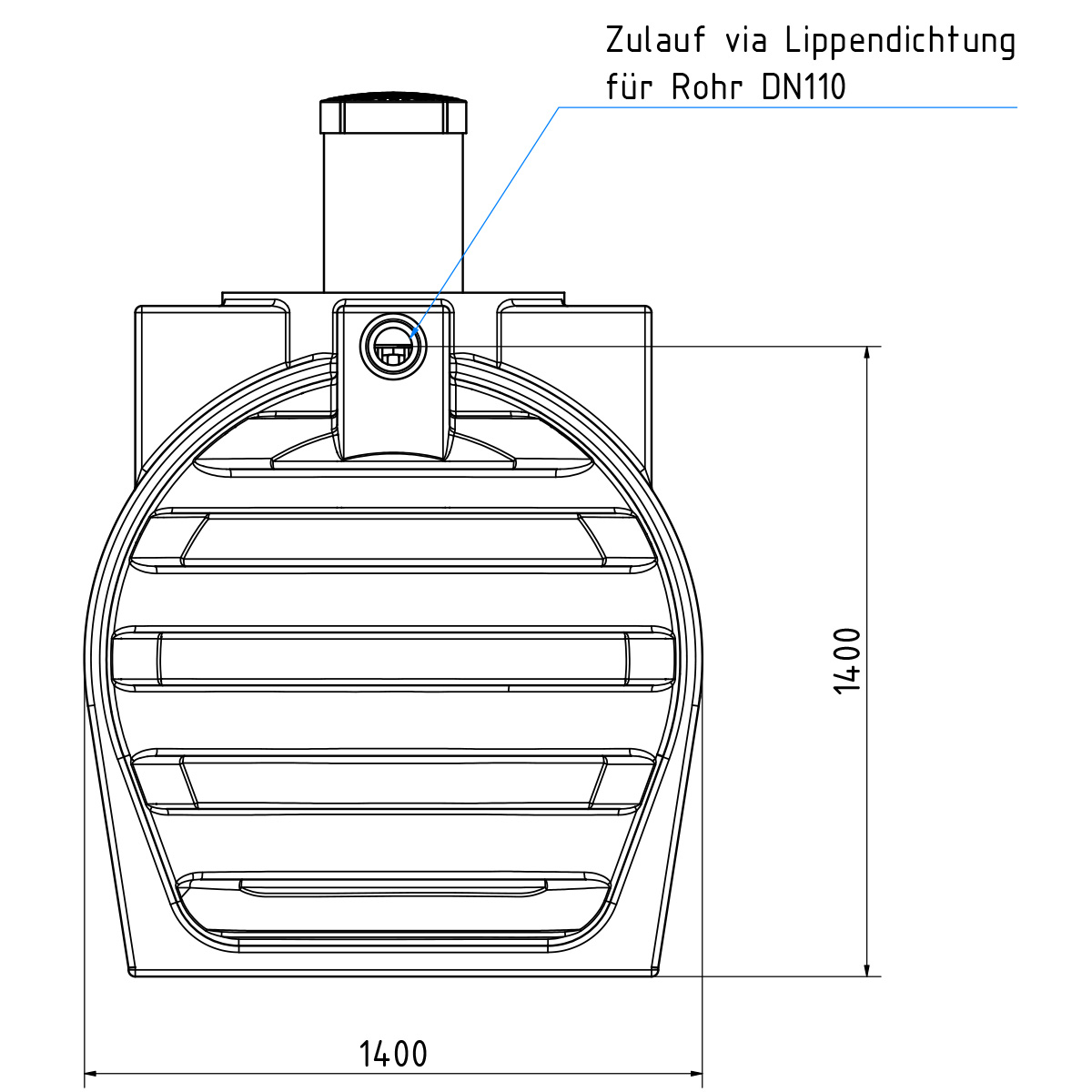 AQaLine-Abwassertank-3000-L-AA300003-vorne