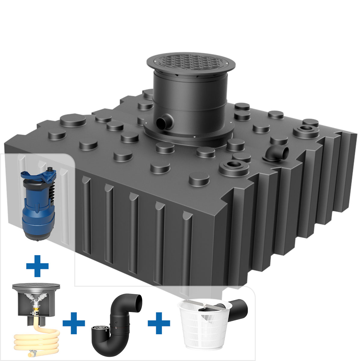 AQaLine-FT-4000-L-GA-Dom-kurz-200-kg-X80-AG410111-2023 Garten- Komplettanlage AQa.Line 4000 L Flachtank inkl. Abdeckung